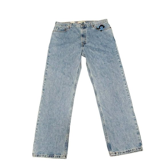 Levis 505  Mens Jeans Regular Fit Straight Leg 40x34 New with Tags‎ Light Wash - Picture 1 of 10